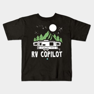 RV Copilot Camping Hiking Gift Idea Kids T-Shirt